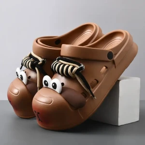 Женские летние сабо с мордочкой Собаки Женские летние сабо