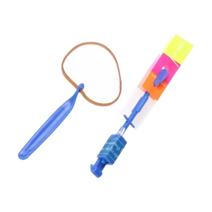 Светящийся вертолетик с рогаткой на резинке для запуска в небо вертолет рогатка