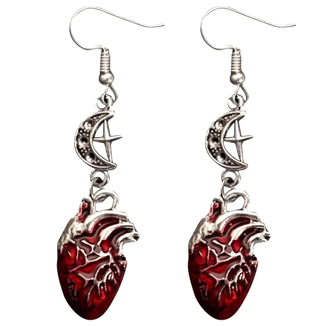 серьги с сердечком