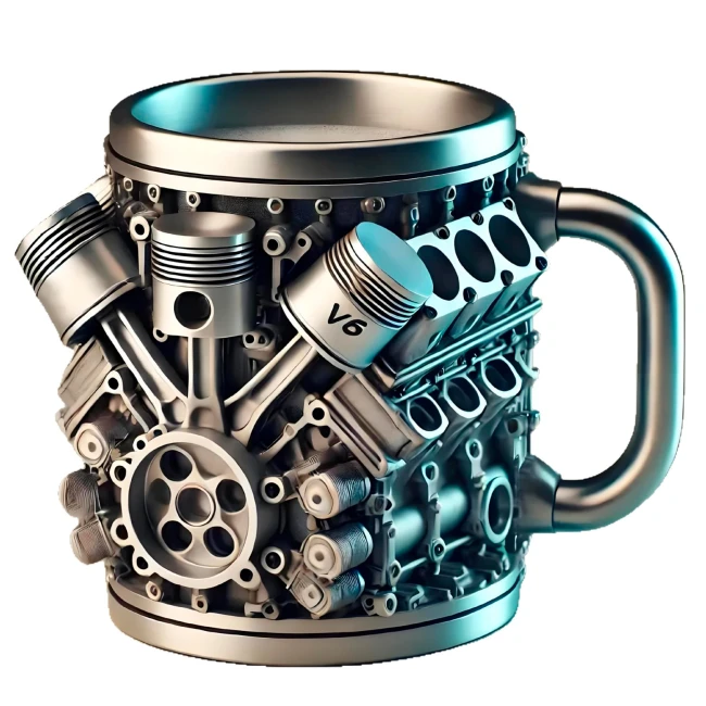 кухоль у вигляді двигуна