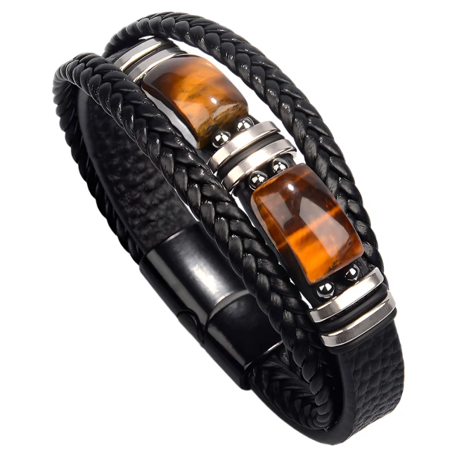 чоловічий плетений браслет