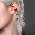 серьги с цепочками