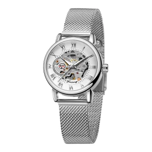 Мужские механические часы на руку с сетчатым ремешком мужские механические часы