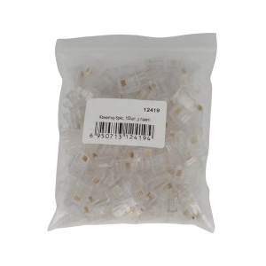 Коннектор RJ12 (6P4C) для обжима телефонного кабеля 100 шт коннектор rj12