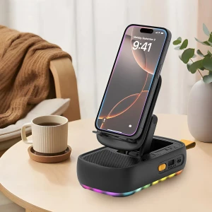 Тримач для телефону з RGB повербанком-колонкою тримач для телефону