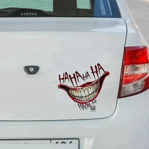 Наклейка на машину Посмішка Джокера наклейка на машину