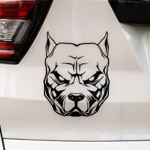 Виниловая наклейка на машину Питбуль наклейка на машину