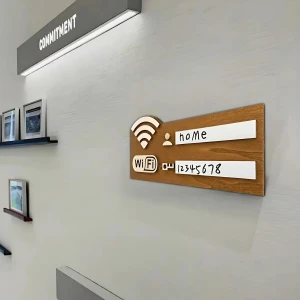 Дерев'яна табличка вай-фай табличка вай-фай