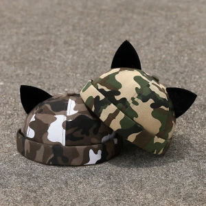 Камуфляжна кепка без козирка з вушками кепка без козирка