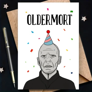 Открытка на День Рождения с Волан-де-Мортом открытка на День Рождения