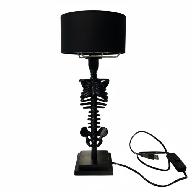 лампа з тканинним абажуром