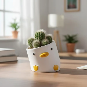 Маленький горщик для кактусів і сукулентів у вигляді качки горщик для кактусів