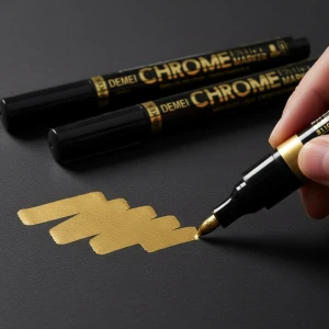 Набір рідких маркерів Gold для декору та рукоділля (3 шт) Набір рідких маркерів