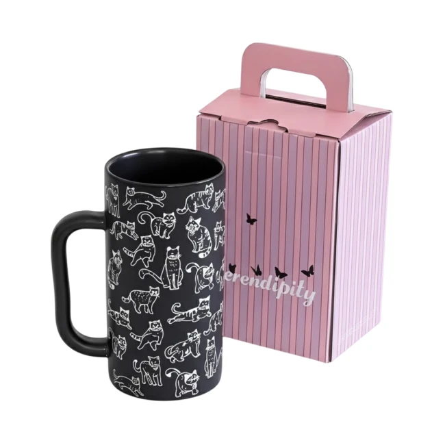 керамічна чашка з котами