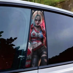 Наклейки на стійки дверей авто з Харлі Квін наклейки на стійки дверей