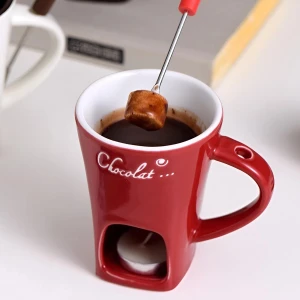 Чашка для фондю з виделкою чашка для фондю