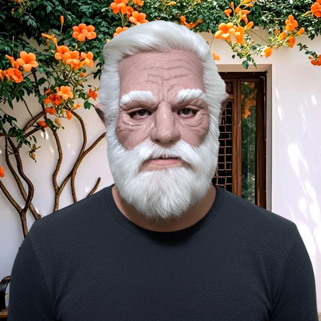 реалистичная маска старика