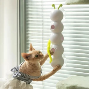 Настінна інтерактивна іграшка для котів Гусениця інтерактивна іграшка для котів