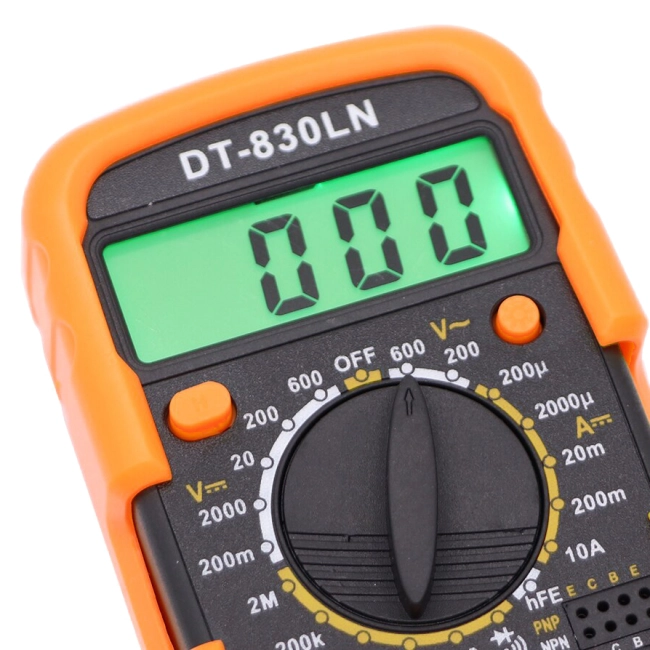 мультиметр цифровий з чохлом та підсвічуванням dt-830ln