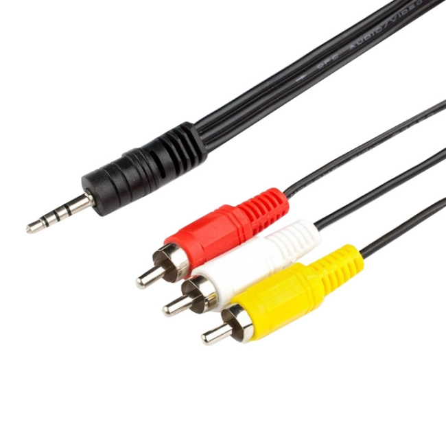 аудіо відео кабель 3 rca jack 3.5 мм