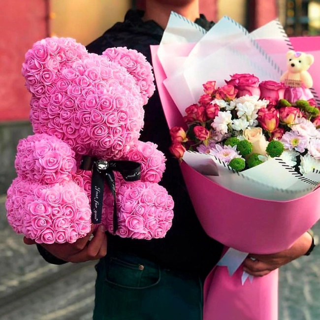 3d ведмідь із троянд