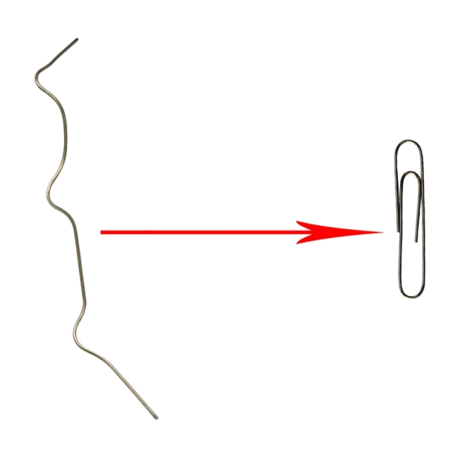 скріпка повертає форму