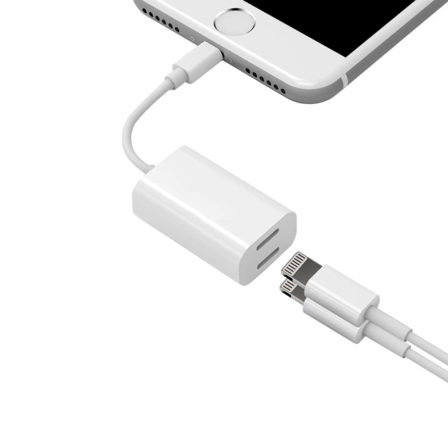 переходник iphone наушники зарядка