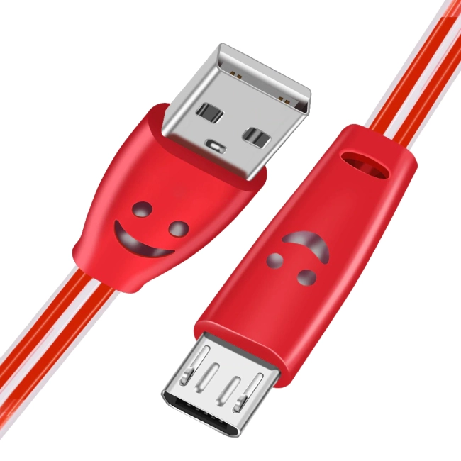 светящийся кабель micro usb