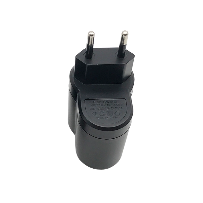 адаптер 220В для прикурювача та USB