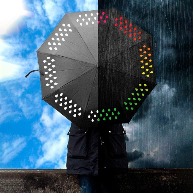 зонт который меняет цвет при намокании