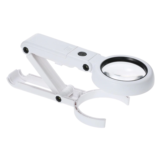 лупа з led підсвіткою складна