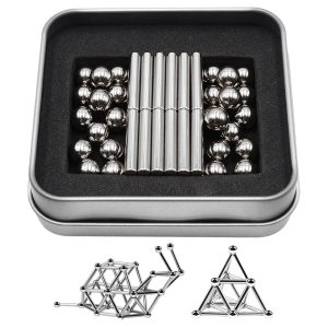 Магнитный конструктор с шариками и палочками (63 шт) магнитные палочки с шариками