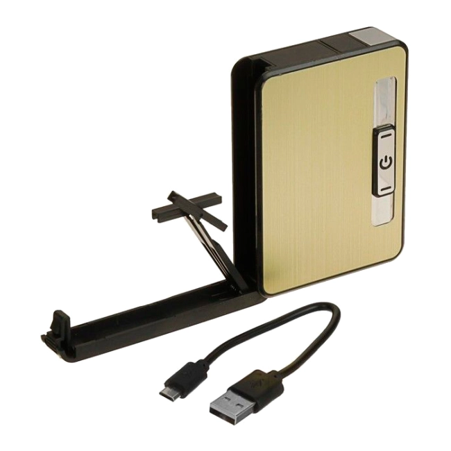 портсигар с зажигалкой usb