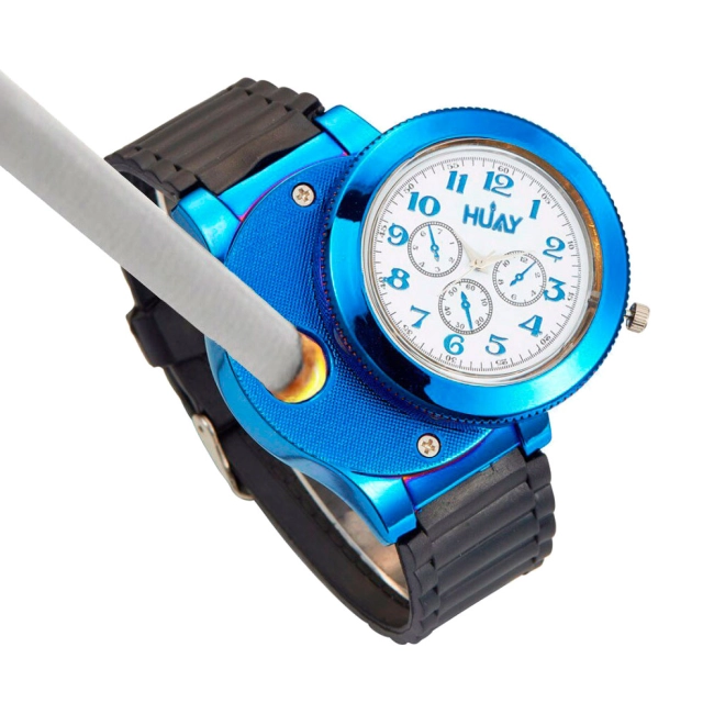 чоловічий годинник із запальничкою