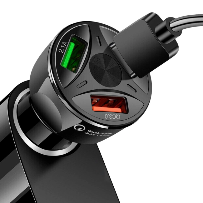зарядка в прикуриватель 3 usb