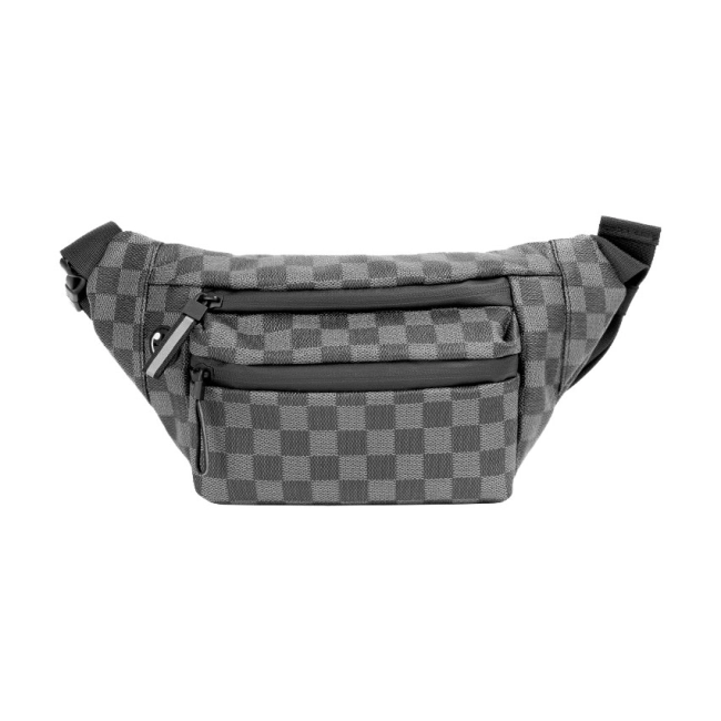 поясная сумка в клеточку