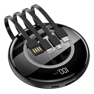 внешний аккумулятор со встроенными кабелями