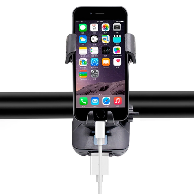 фонарь с держателем для телефона и аккумулятором