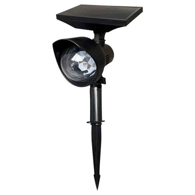поворотний світильник диско на сонячній батареї садовий.