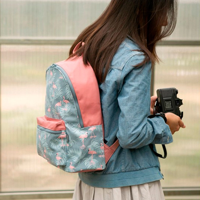 рюкзак рисунок фламинго