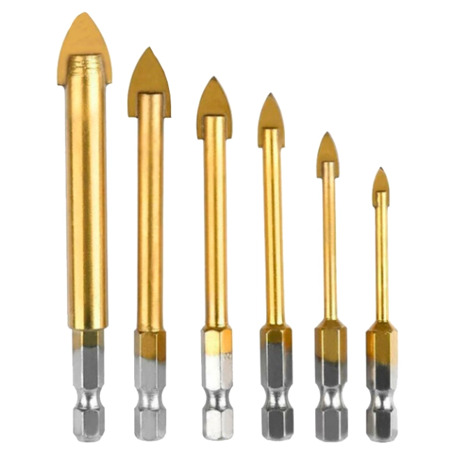 сверла по стеклу и плитке с шестигранным хвостовиком