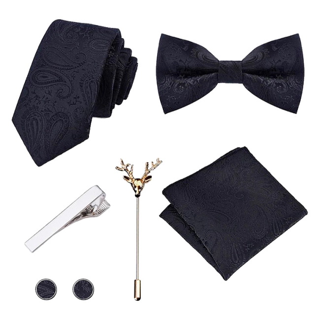 подарочный набор галстук бабочка и запонки