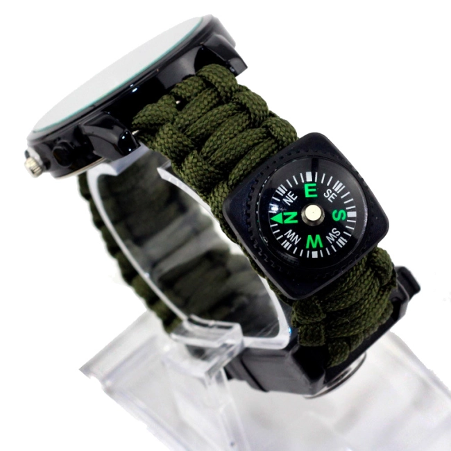 паракордовый браслет с часами для выживания