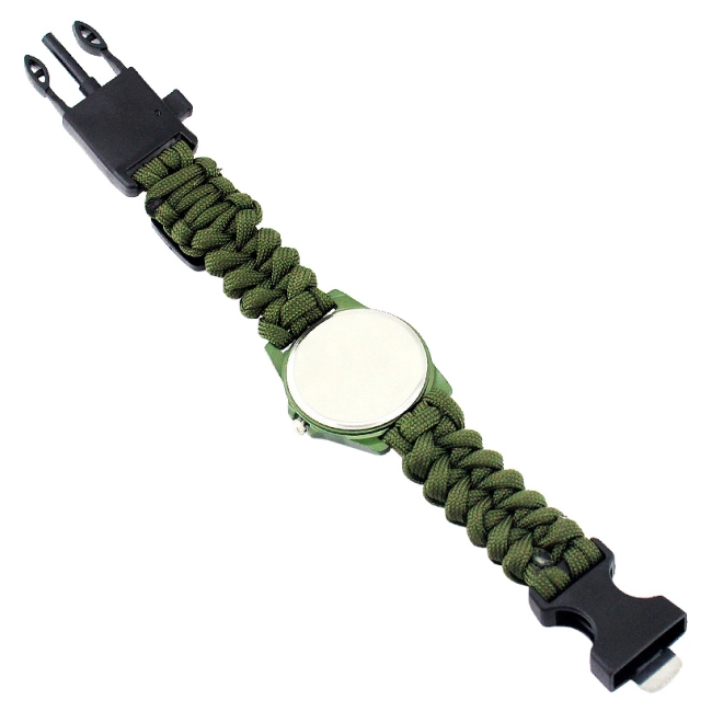 часы из паракорда с компасом и термометром