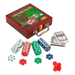Ігровий набір для покеру на 300 фішок (2 колоди карт) набір для покеру в кейсі