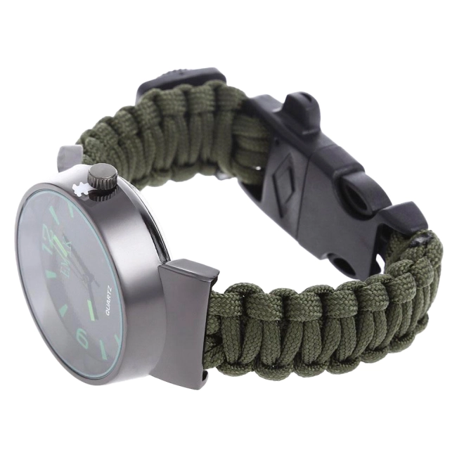 часы с ремешком из паракорда тактические