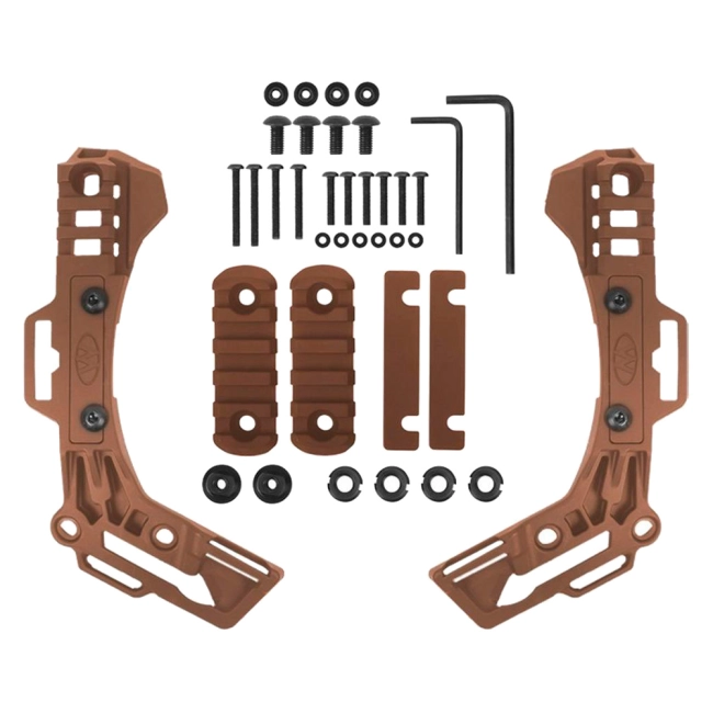 рельсы с креплениями на тактический шлем