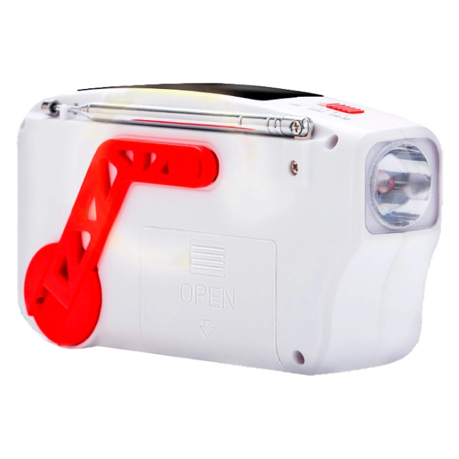 радиоприемник динамо с фонарем