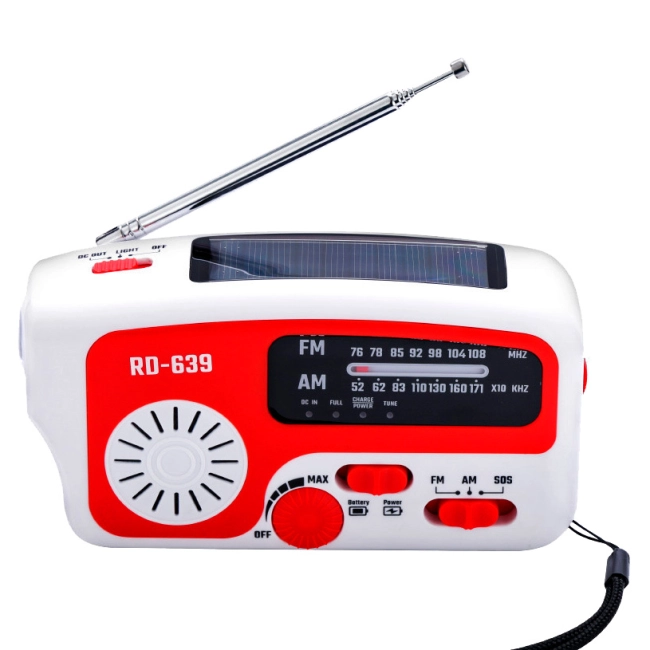 динамо радиоприемник с солнечной батареей и фонарем