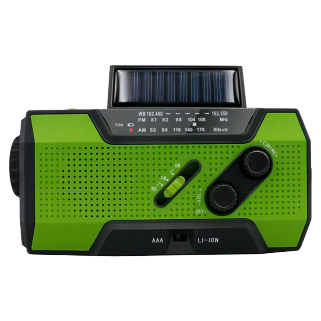 радіоприймач динамо з ліхтариком